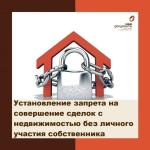 Установление запрета на совершение сделок с недвижимостью без личного участия собственника